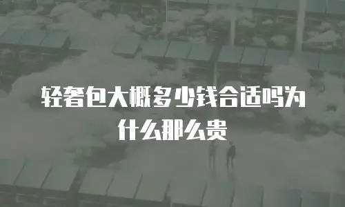 轻奢包大概多少钱合适吗为什么那么贵