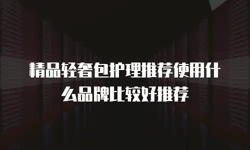 精品轻奢包护理推荐使用什么品牌比较好推荐