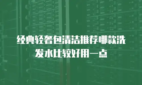 经典轻奢包清洁推荐哪款洗发水比较好用一点