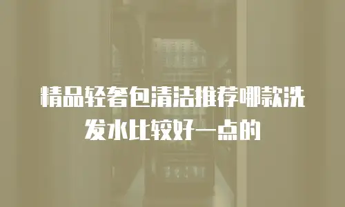 精品轻奢包清洁推荐哪款洗发水比较好一点的