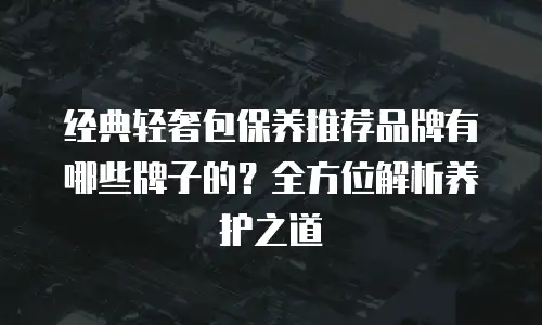 经典轻奢包保养推荐品牌有哪些牌子的？全方位解析养护之道