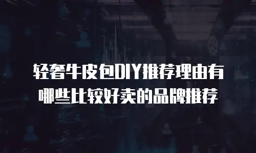 轻奢牛皮包DIY推荐理由有哪些比较好卖的品牌推荐