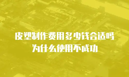 皮塑制作费用多少钱合适吗为什么使用不成功