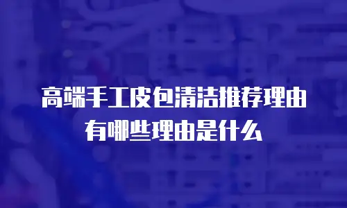高端手工皮包清洁推荐理由有哪些理由是什么