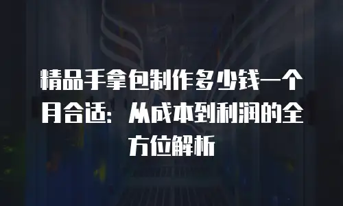 精品手拿包制作多少钱一个月合适：从成本到利润的全方位解析