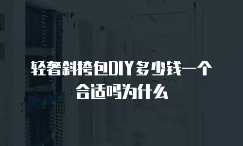 轻奢斜挎包DIY多少钱一个合适吗为什么
