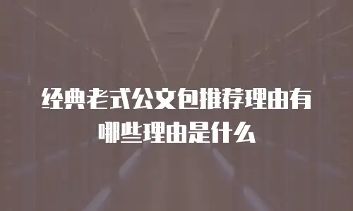 经典老式公文包推荐理由有哪些理由是什么