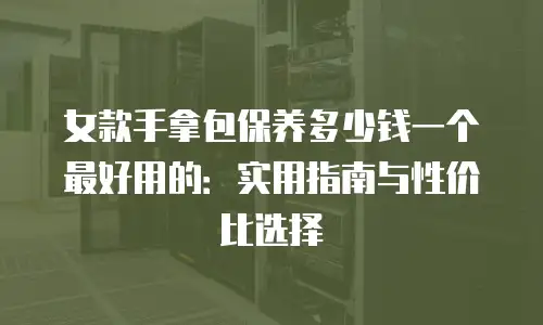 女款手拿包保养多少钱一个最好用的：实用指南与性价比选择