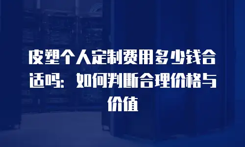 皮塑个人定制费用多少钱合适吗：如何判断合理价格与价值
