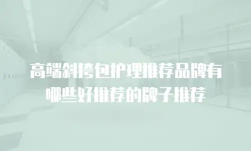 高端斜挎包护理推荐品牌有哪些好推荐的牌子推荐
