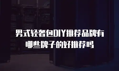男式轻奢包DIY推荐品牌有哪些牌子的好推荐吗