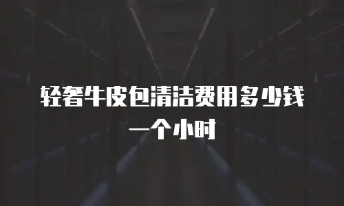 轻奢牛皮包清洁费用多少钱一个小时