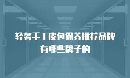 轻奢手工皮包保养推荐品牌有哪些牌子的