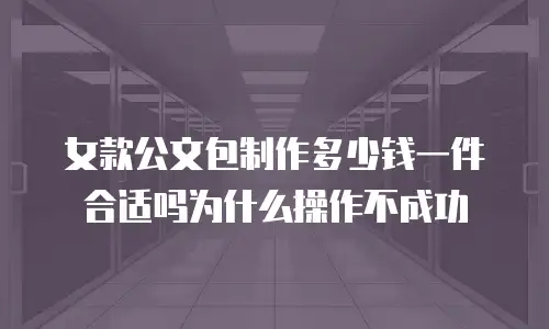 女款公文包制作多少钱一件合适吗为什么操作不成功