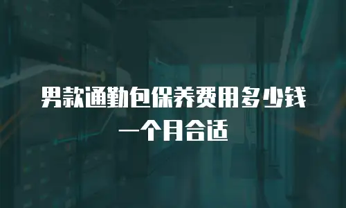 男款通勤包保养费用多少钱一个月合适