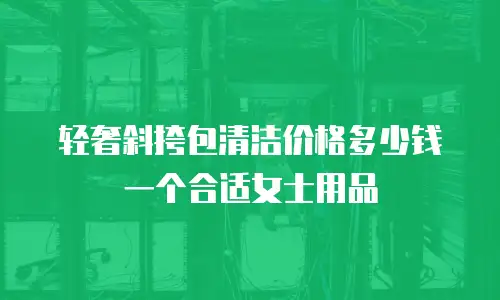 轻奢斜挎包清洁价格多少钱一个合适女士用品