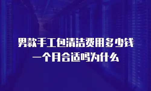 男款手工包清洁费用多少钱一个月合适吗为什么