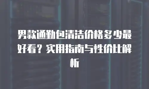 男款通勤包清洁价格多少最好看？实用指南与性价比解析