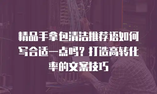 精品手拿包清洁推荐语如何写合适一点吗？打造高转化率的文案技巧