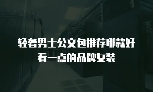 轻奢男士公文包推荐哪款好看一点的品牌女装