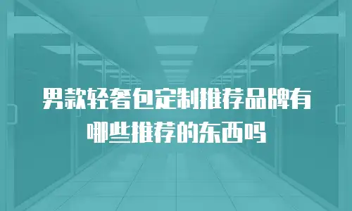 男款轻奢包定制推荐品牌有哪些推荐的东西吗