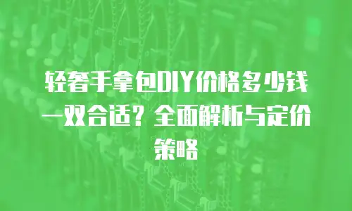 轻奢手拿包DIY价格多少钱一双合适？全面解析与定价策略