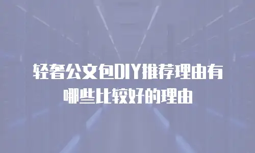 轻奢公文包DIY推荐理由有哪些比较好的理由