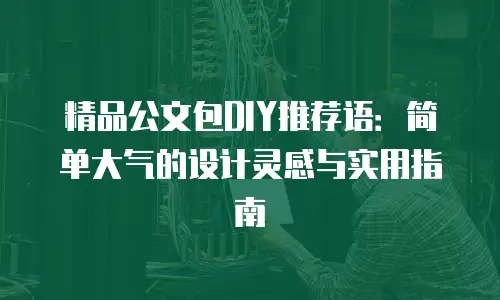 精品公文包DIY推荐语：简单大气的设计灵感与实用指南