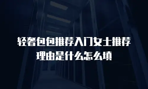 轻奢包包推荐入门女士推荐理由是什么怎么填