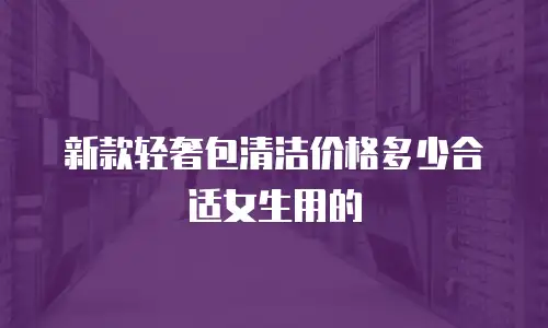 新款轻奢包清洁价格多少合适女生用的