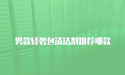 男款轻奢包清洁剂推荐哪款