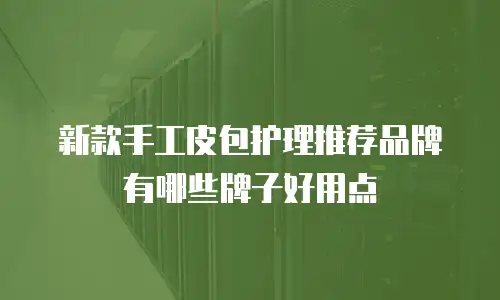 新款手工皮包护理推荐品牌有哪些牌子好用点