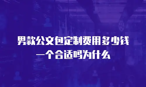 男款公文包定制费用多少钱一个合适吗为什么