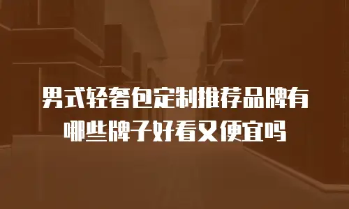 男式轻奢包定制推荐品牌有哪些牌子好看又便宜吗