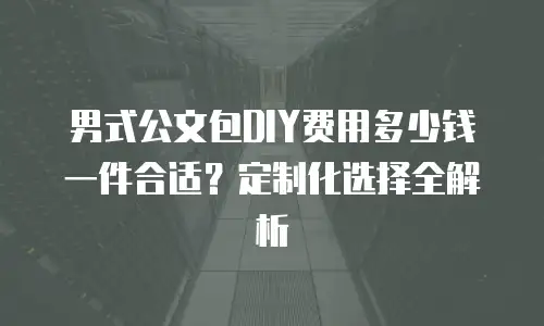 男式公文包DIY费用多少钱一件合适？定制化选择全解析