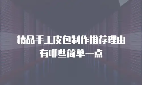 精品手工皮包制作推荐理由有哪些简单一点