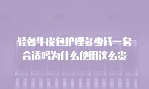 轻奢牛皮包护理多少钱一套合适吗为什么使用这么贵