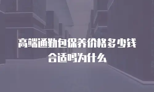 高端通勤包保养价格多少钱合适吗为什么
