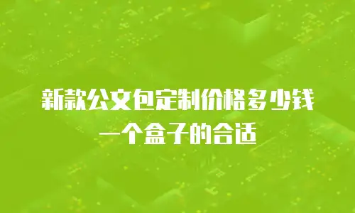 新款公文包定制价格多少钱一个盒子的合适