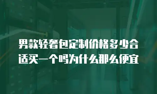 男款轻奢包定制价格多少合适买一个吗为什么那么便宜