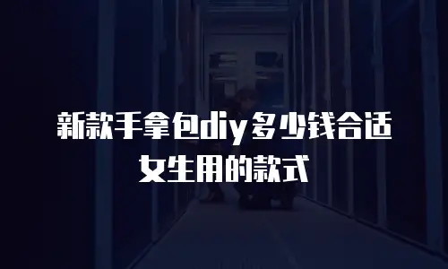 新款手拿包diy多少钱合适女生用的款式
