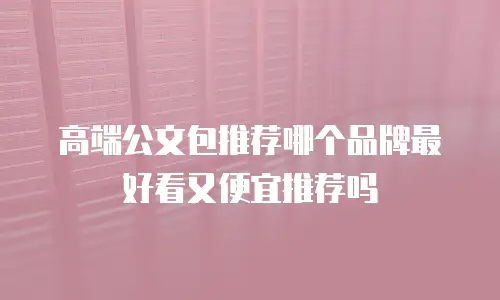 高端公文包推荐哪个品牌最好看又便宜推荐吗