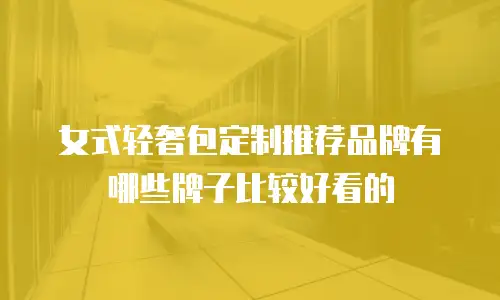 女式轻奢包定制推荐品牌有哪些牌子比较好看的
