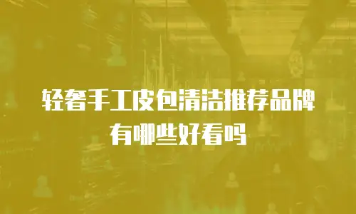 轻奢手工皮包清洁推荐品牌有哪些好看吗