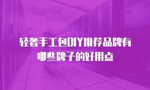 轻奢手工包DIY推荐品牌有哪些牌子的好用点