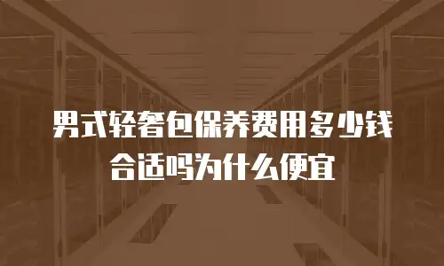 男式轻奢包保养费用多少钱合适吗为什么便宜