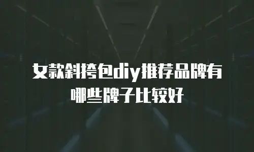 女款斜挎包diy推荐品牌有哪些牌子比较好