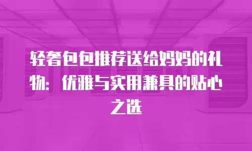 轻奢包包推荐送给妈妈的礼物：优雅与实用兼具的贴心之选