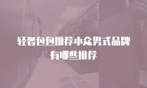 轻奢包包推荐小众男式品牌有哪些推荐