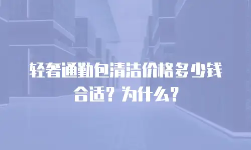 轻奢通勤包清洁价格多少钱合适？为什么？